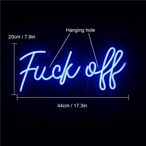 NEW Blue Neon Light Sign Decor - Picture 3 of 5